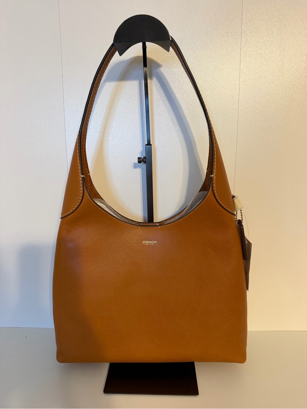 COACH brooklyn 28 in toffee Leather Shoulder Bag in Saddle Brown